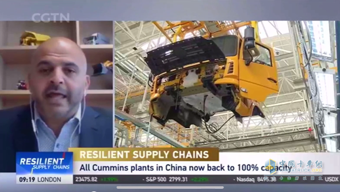 所有康明斯的中国工厂已经百分之百恢复生产能力